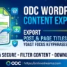 WordPress Post and Page Title Exporter with Yoast Keywords | ODC